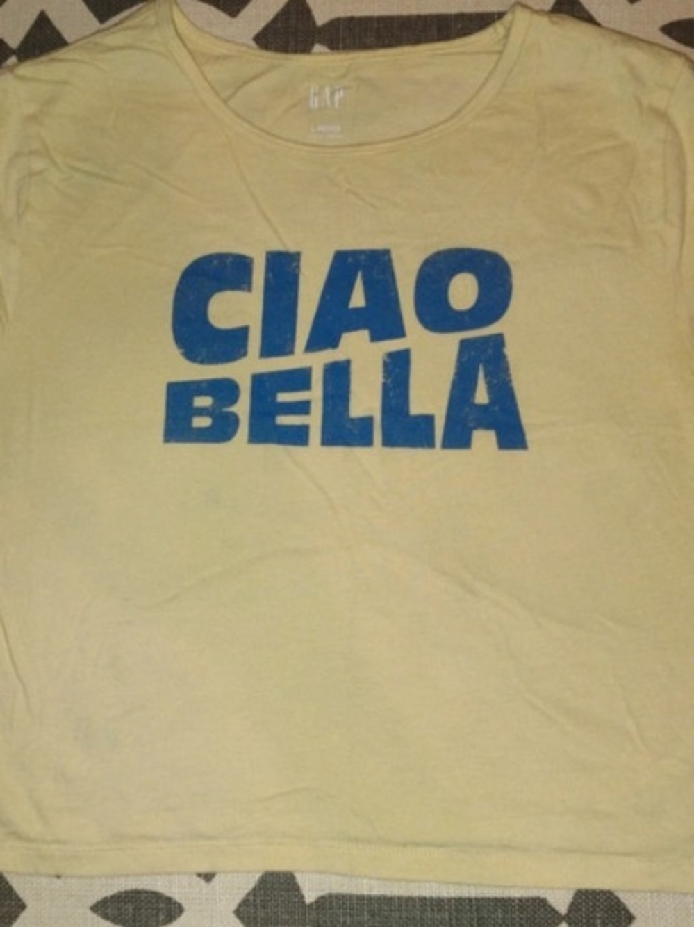 GAP Yellow Crewneck Tee with White Logo